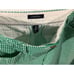 Lands End Womens Green White Gingham Check Capri Pants Pockets Cotton Blend 10