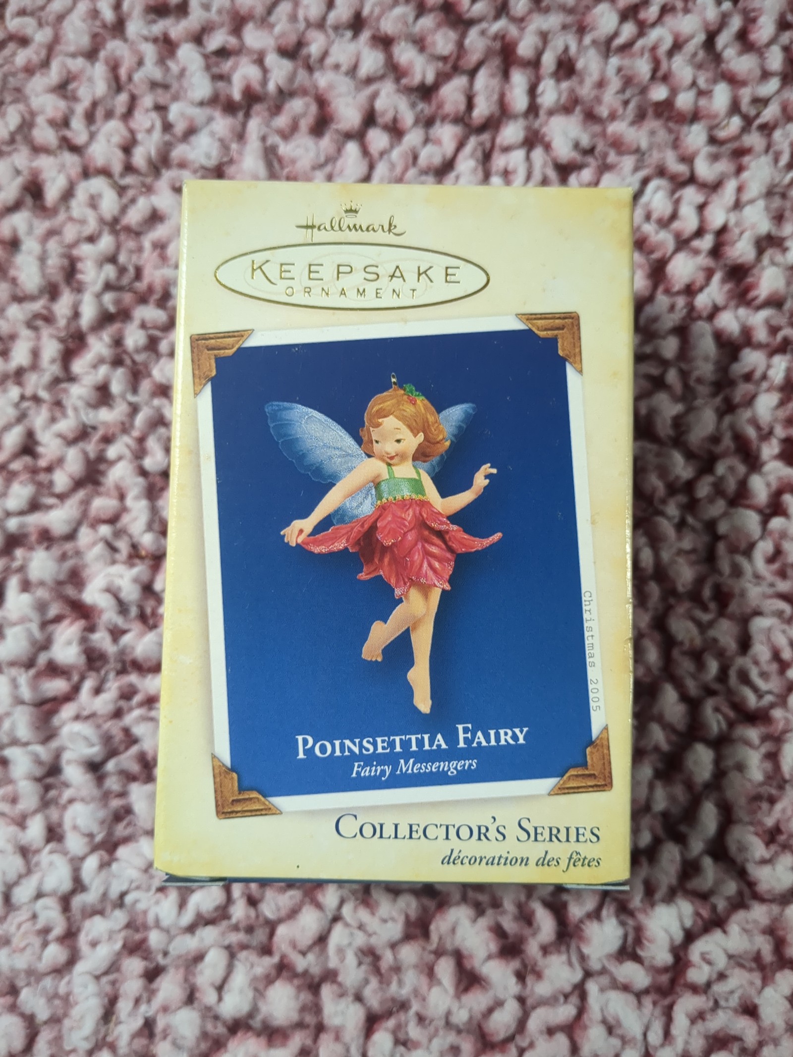 Hallmark Keepsake Ornament Poinsettia Fairy collector series #1.