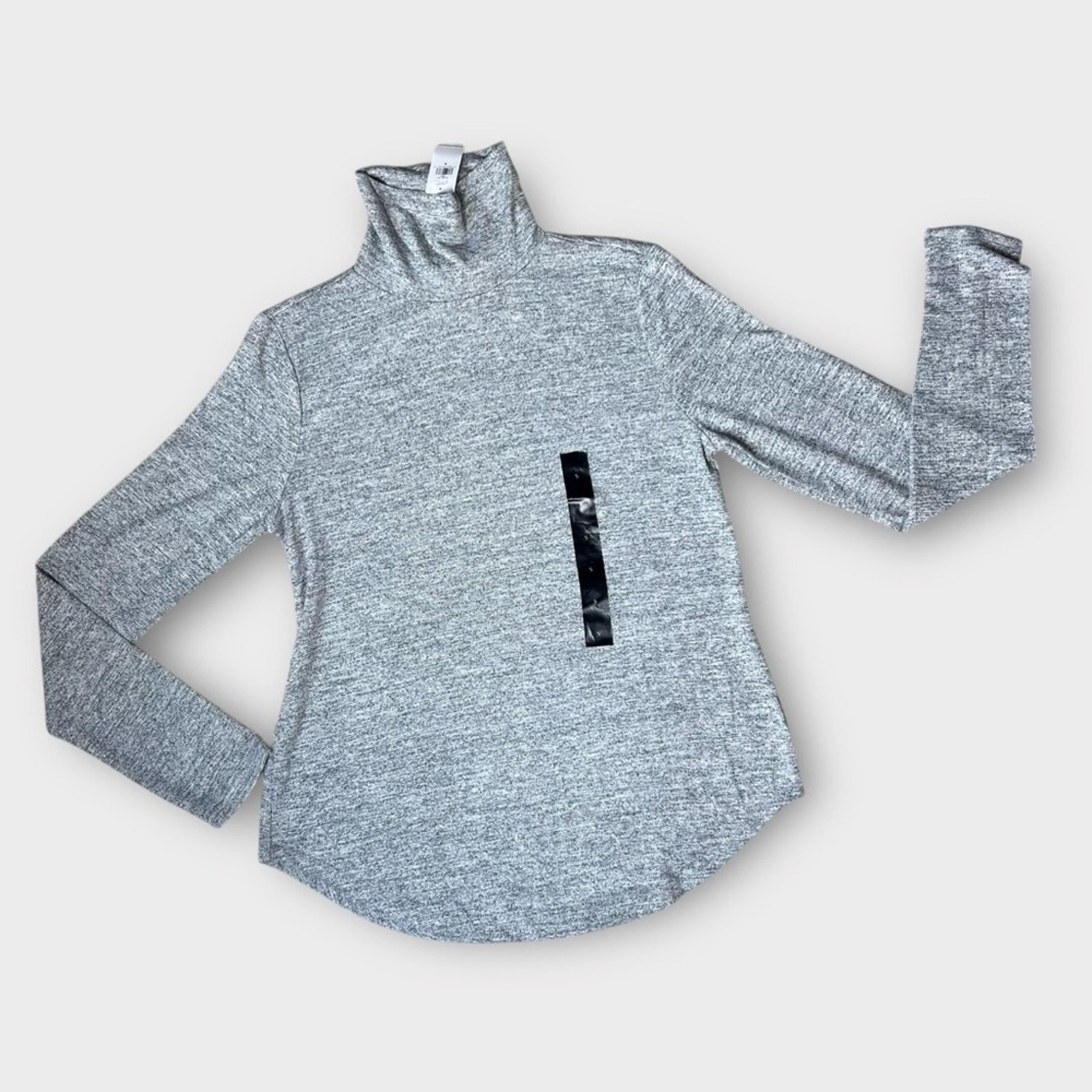 Banana Republic New Luxespun Small Gray Women's Lightweight Turtleneck Top