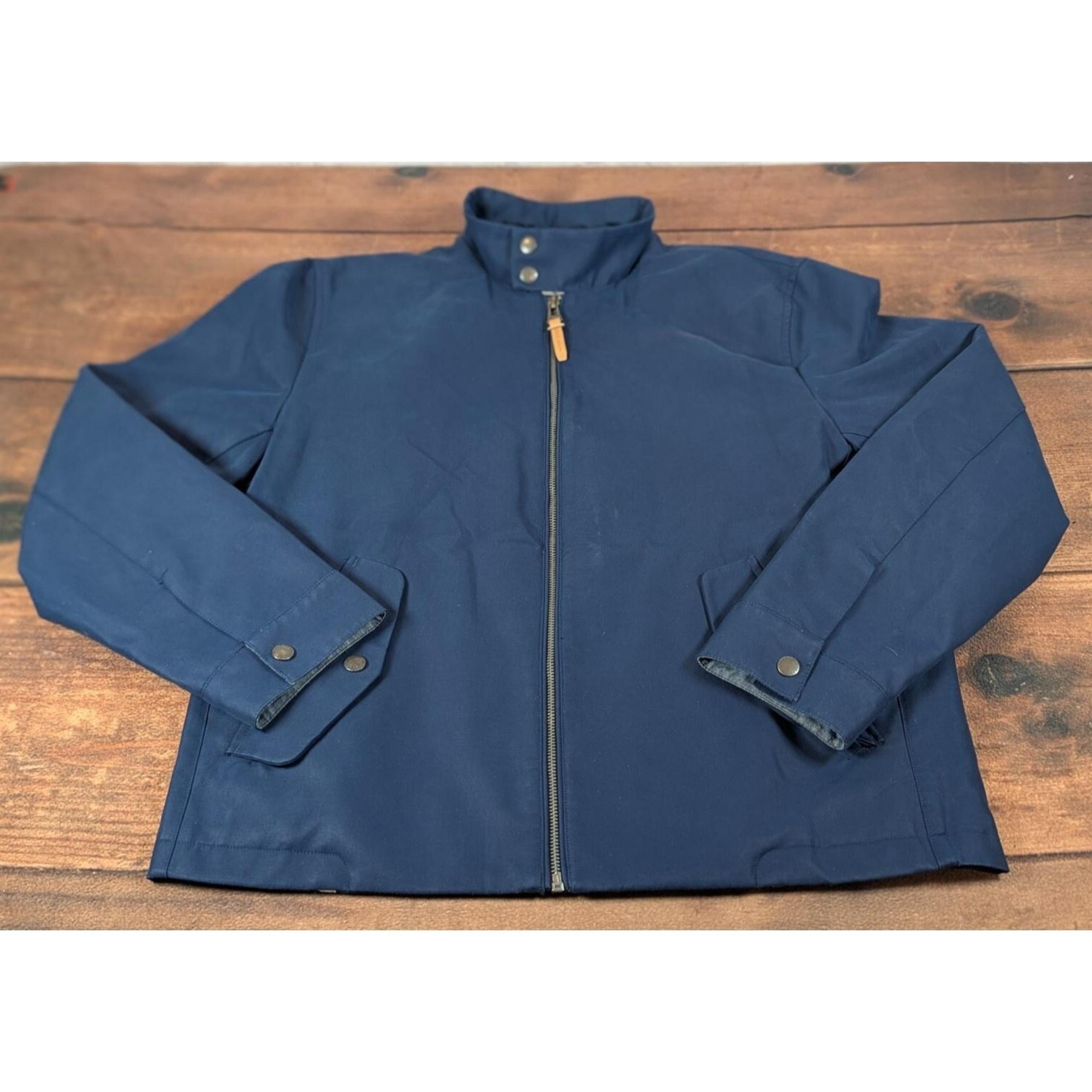 Cole Haan Mens Outerwear 536AC213 Cotton Twill Jacket Navy Size Medium
