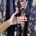 Rare Vintage VICTORIA'S SECRET Gold Label Satin Floral Kimono Robe