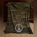 Wren & Glory camouflage scarf / wrap with hand painted peace sign OS NWOT