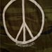 Wren & Glory camouflage scarf / wrap with hand painted peace sign OS NWOT