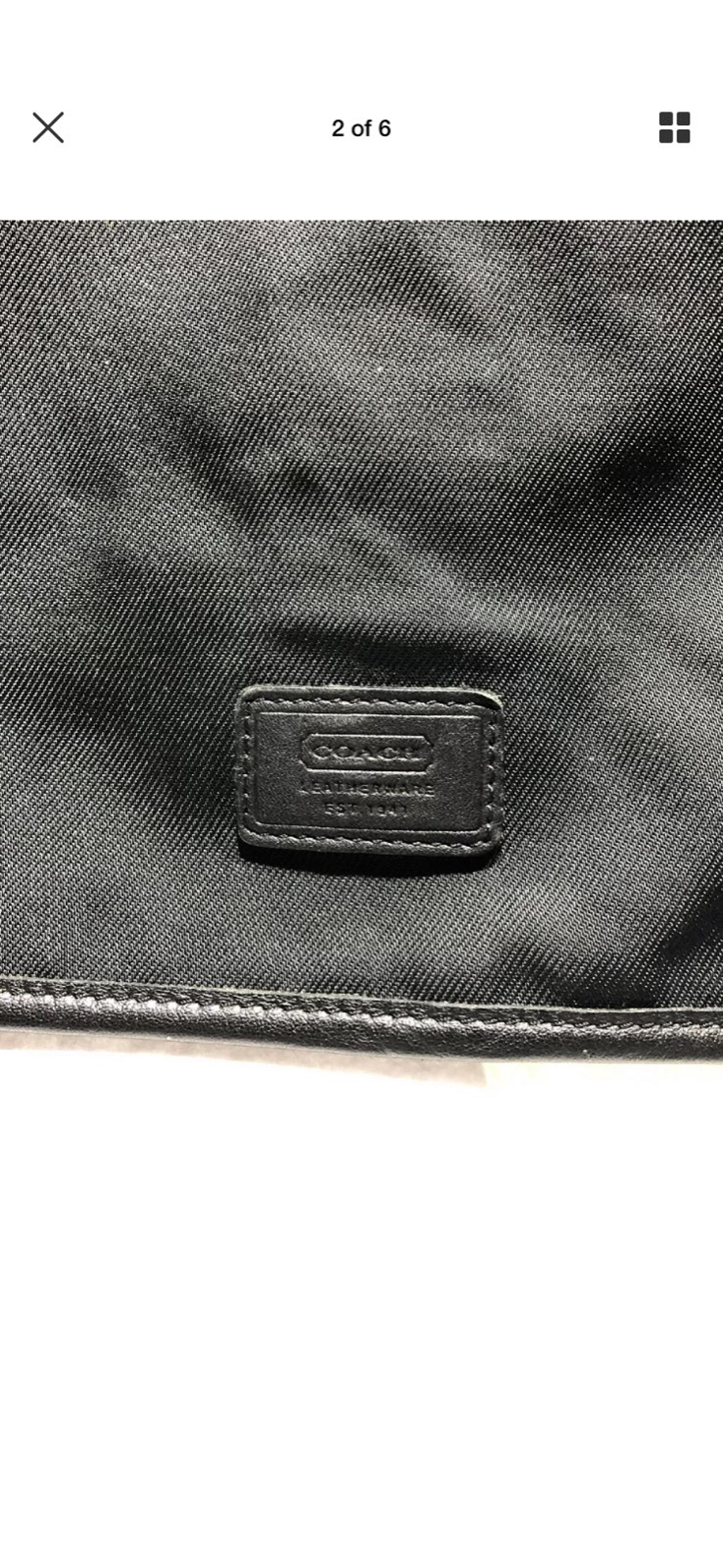Coach Messenger Black Nylon leather Bag