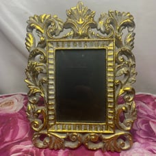 Vintage brass or cast iron picture frame