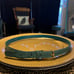 Genuine snake skin teal belt