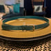 Genuine snake skin teal belt