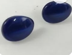 blue Metallic Earrings