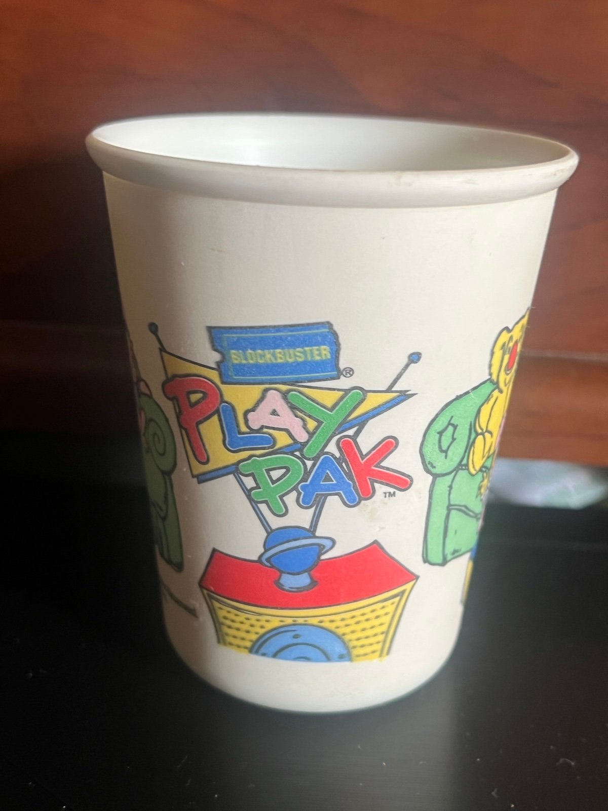 Blockbuster Video store Play Pak promotional kids club section vintage cup VTG