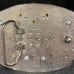 Vintage double coin bucking bronco polished gemstones western belt buckle
