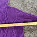 Vtg Lands End Cable Chunky Turtleneck Sweater Mens L Purple Fisherman Cotton