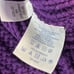 Vtg Lands End Cable Chunky Turtleneck Sweater Mens L Purple Fisherman Cotton