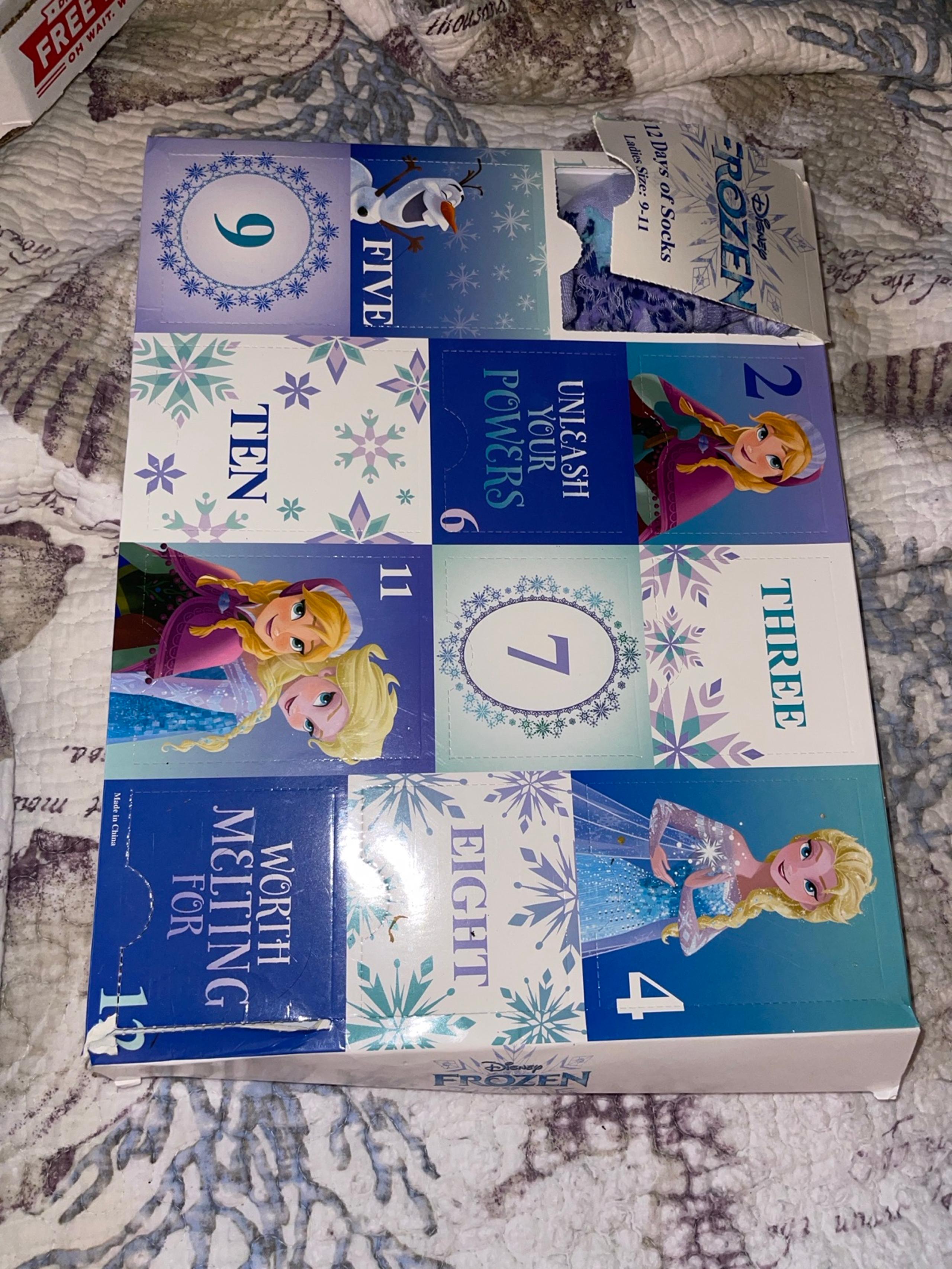 Disney Frozen 12 Days of Socks Ladies Sock Sizes 9-11
