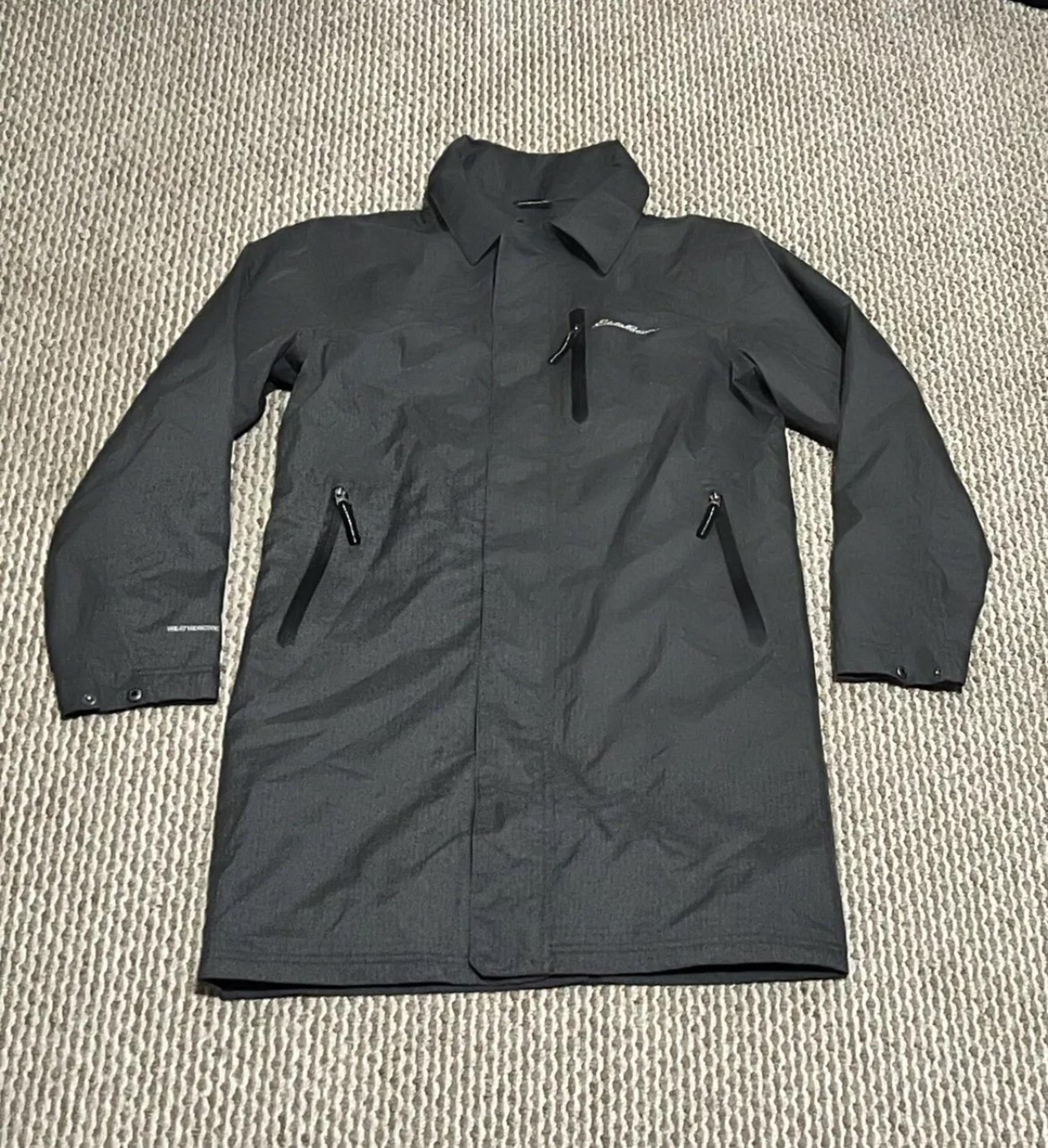 Eddie Bauer Mainstay Trench Raincoat Men’s Small Gray Weatheredge