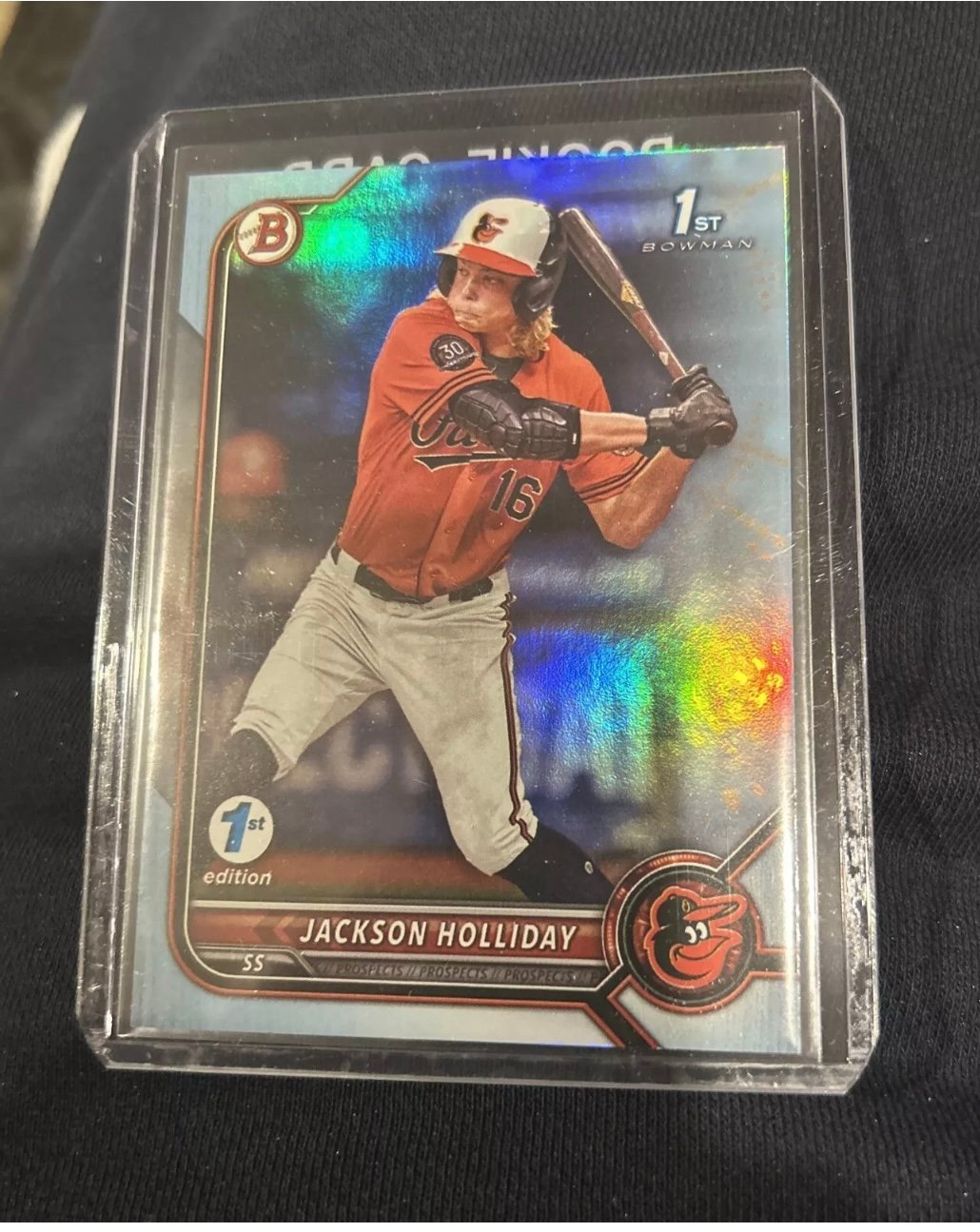 2022 Bowman Draft Jackson Holliday Sky Blue Refractor #BDC-168 Orioles