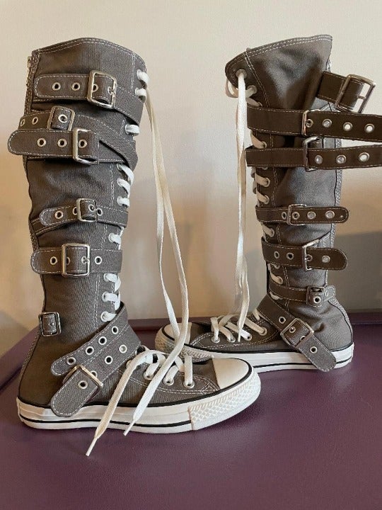 converse boots with buckles