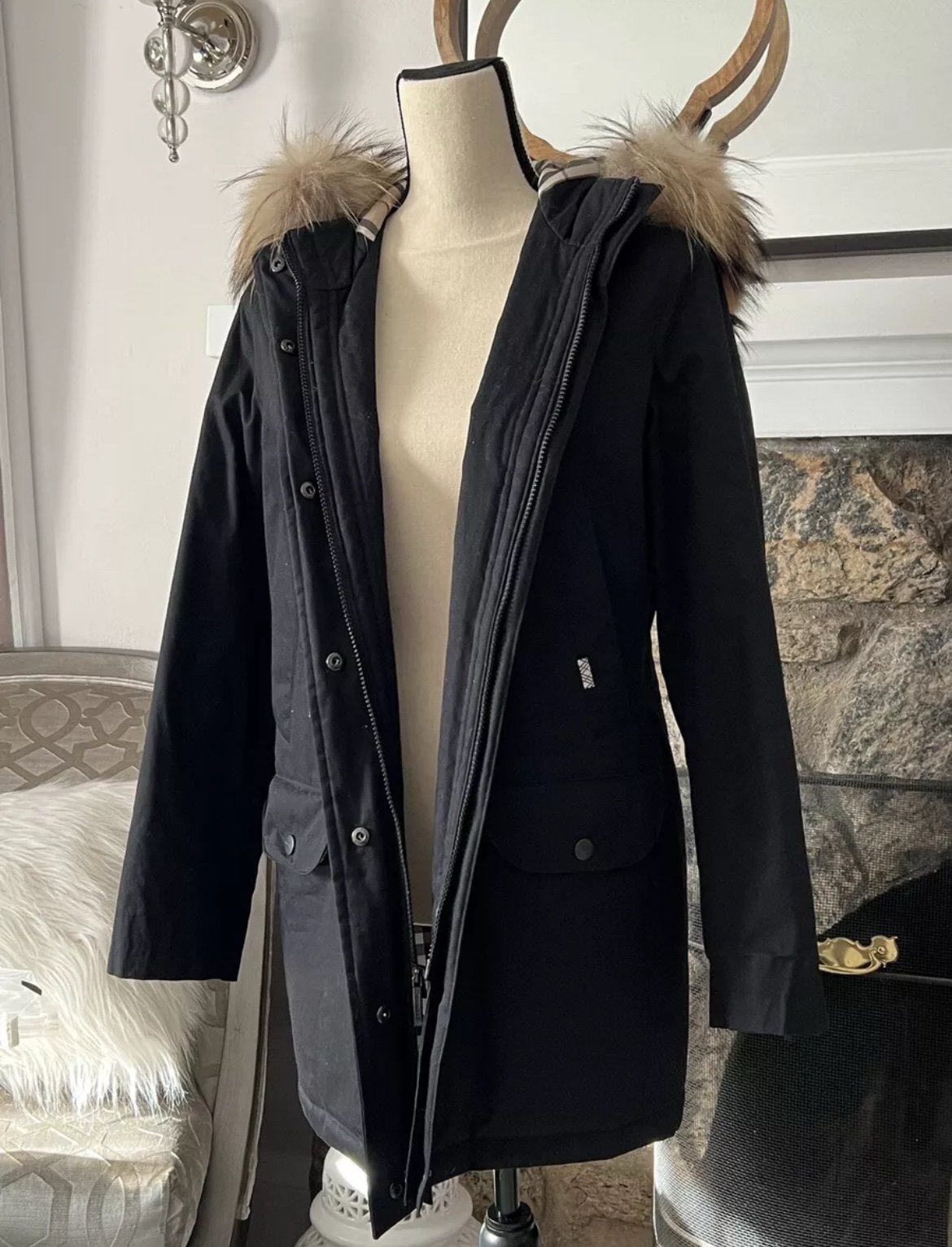 burberry parka women's