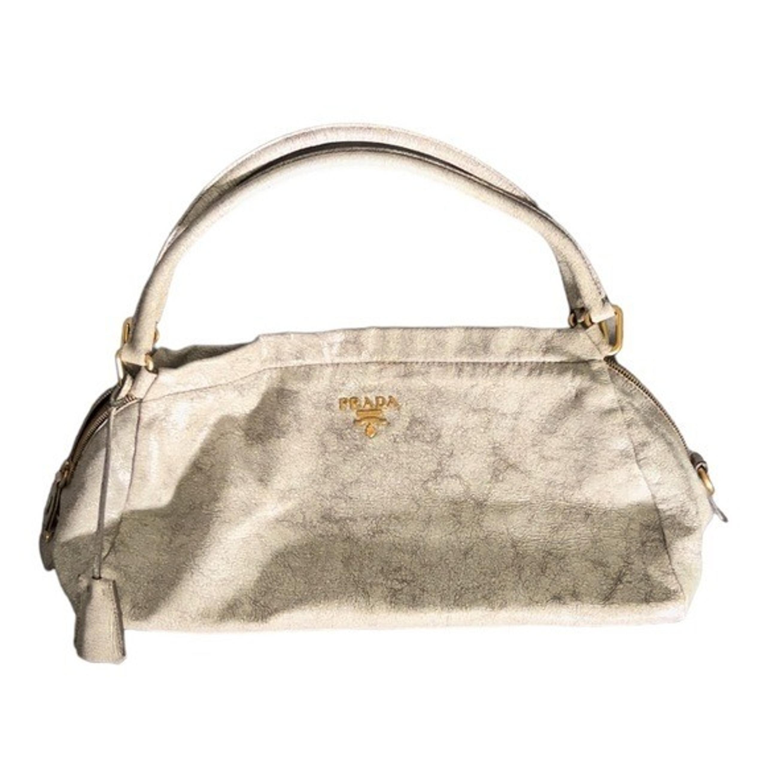 Prada Leather Gray Shoulder Bag
