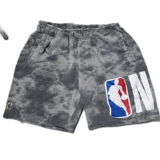 Vintage Official NBA Tie Dye Sweat Shorts Grey Mens M