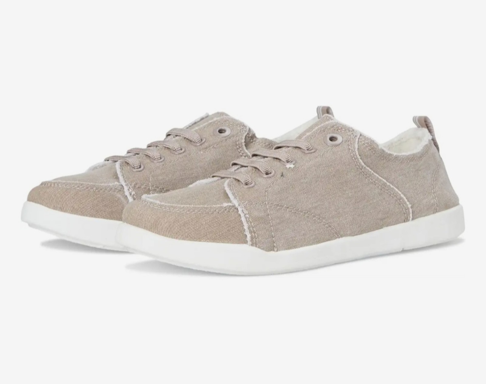 Vionic Pismo Beach Sneakers Denim Beige Womens Size 8 1/2
