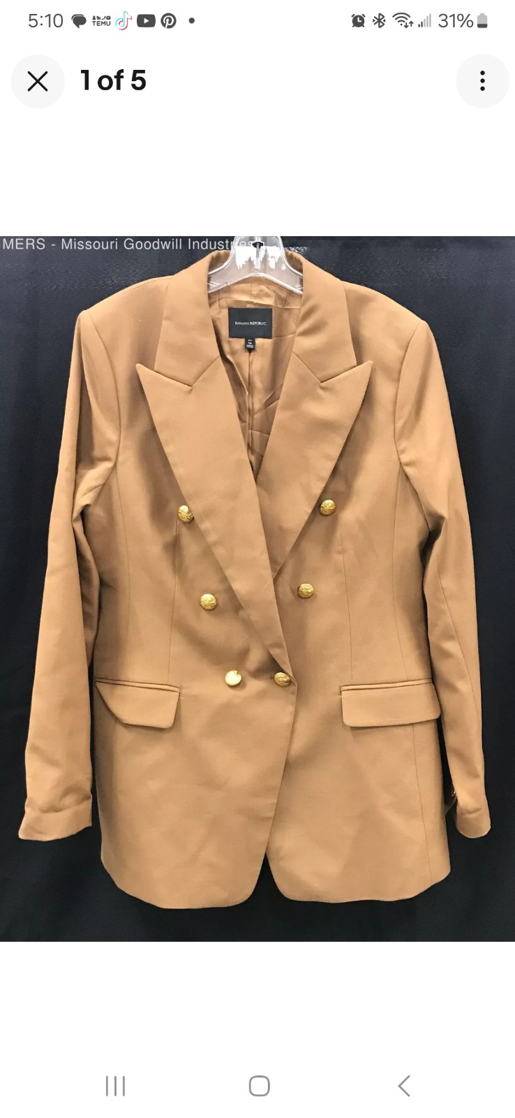 Banana republic captain blazer
