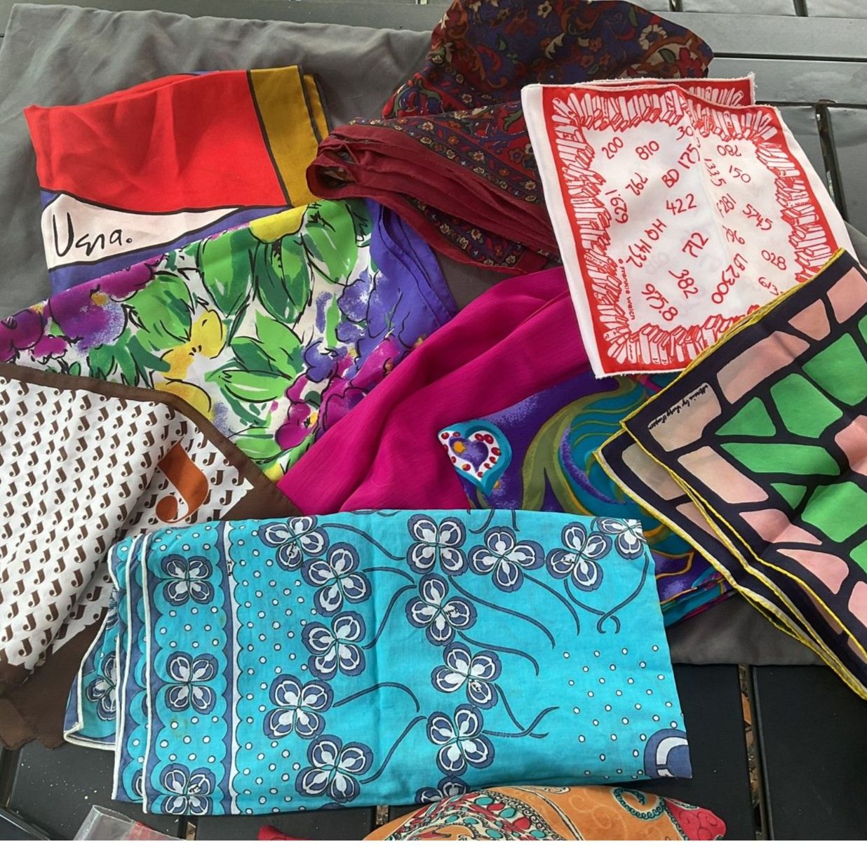 Vintage Scarf Lot of 9 Random