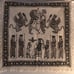 Hand-Printed Wall Hanging Tablecloth 100% Cotton Hand-Made 30 x 30 Black White