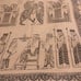 Hand-Printed Wall Hanging Tablecloth 100% Cotton Hand-Made 30 x 30 Black White
