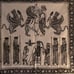 Hand-Printed Wall Hanging Tablecloth 100% Cotton Hand-Made 30 x 30 Black White