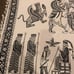 Hand-Printed Wall Hanging Tablecloth 100% Cotton Hand-Made 30 x 30 Black White