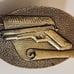 RARE VINTAGE 1979 CONSTITUTION BILL OF RIGHTS 1911 HANDGUN BELT BUCKLE! S/N 408.