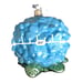 Anthropologie Blue Hydrangea Hand Blown Glass Ornament New Rare Discontinued
