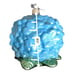 Anthropologie Blue Hydrangea Hand Blown Glass Ornament New Rare Discontinued