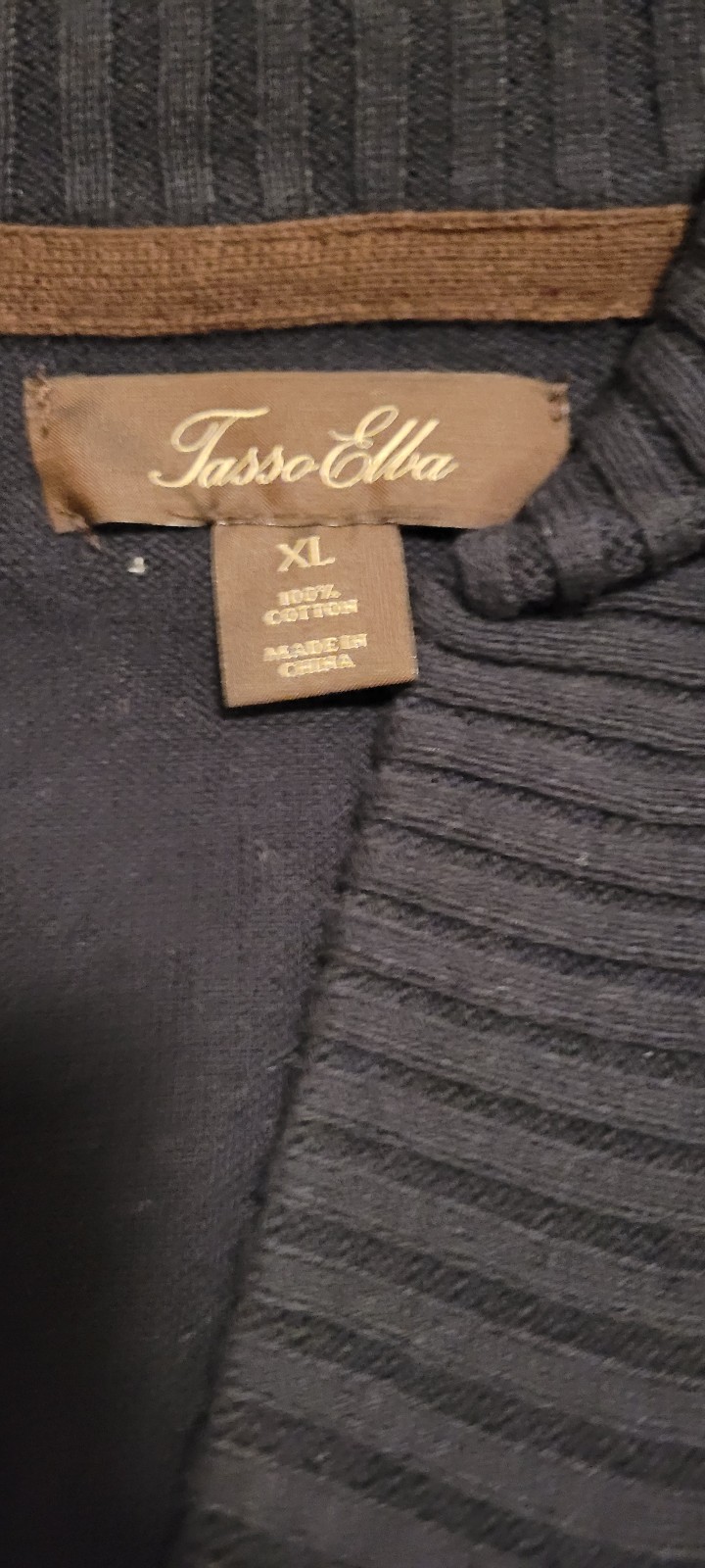 New MENS Tasso Elba V neck zipper long-sleeved sweater