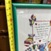 vintage cross stich frammed art