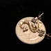 14k Diamond set , post cluster earrings and cluster pendant 0.25 CTW