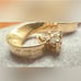 14k Diamond set , post cluster earrings and cluster pendant 0.25 CTW