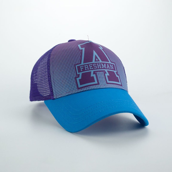 Trucker Baseball Cap with Printing and Applique Embroidery5 Panel Fashion Sports