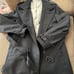 ABRIERTO Black Trench Coat with Belt