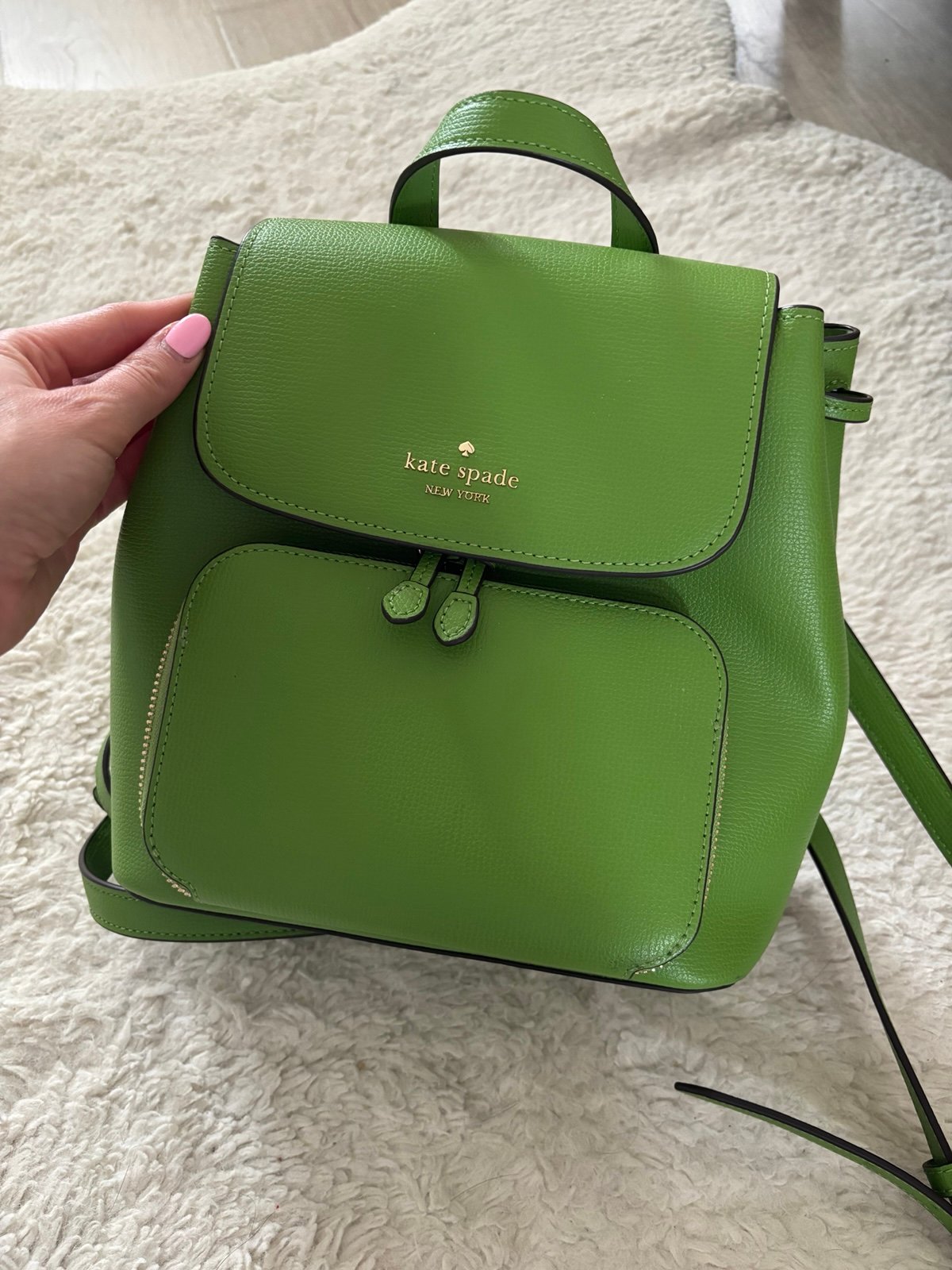 Kate Spade green backpack style bag
