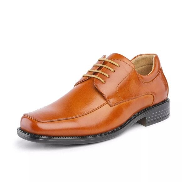 Men's Brown Classic Square Toe Oxford Dress Shoes Formal Wedding Footwear