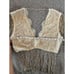 Nidodileda Designer Sequins Crop Shawl Lace Cream Size Small