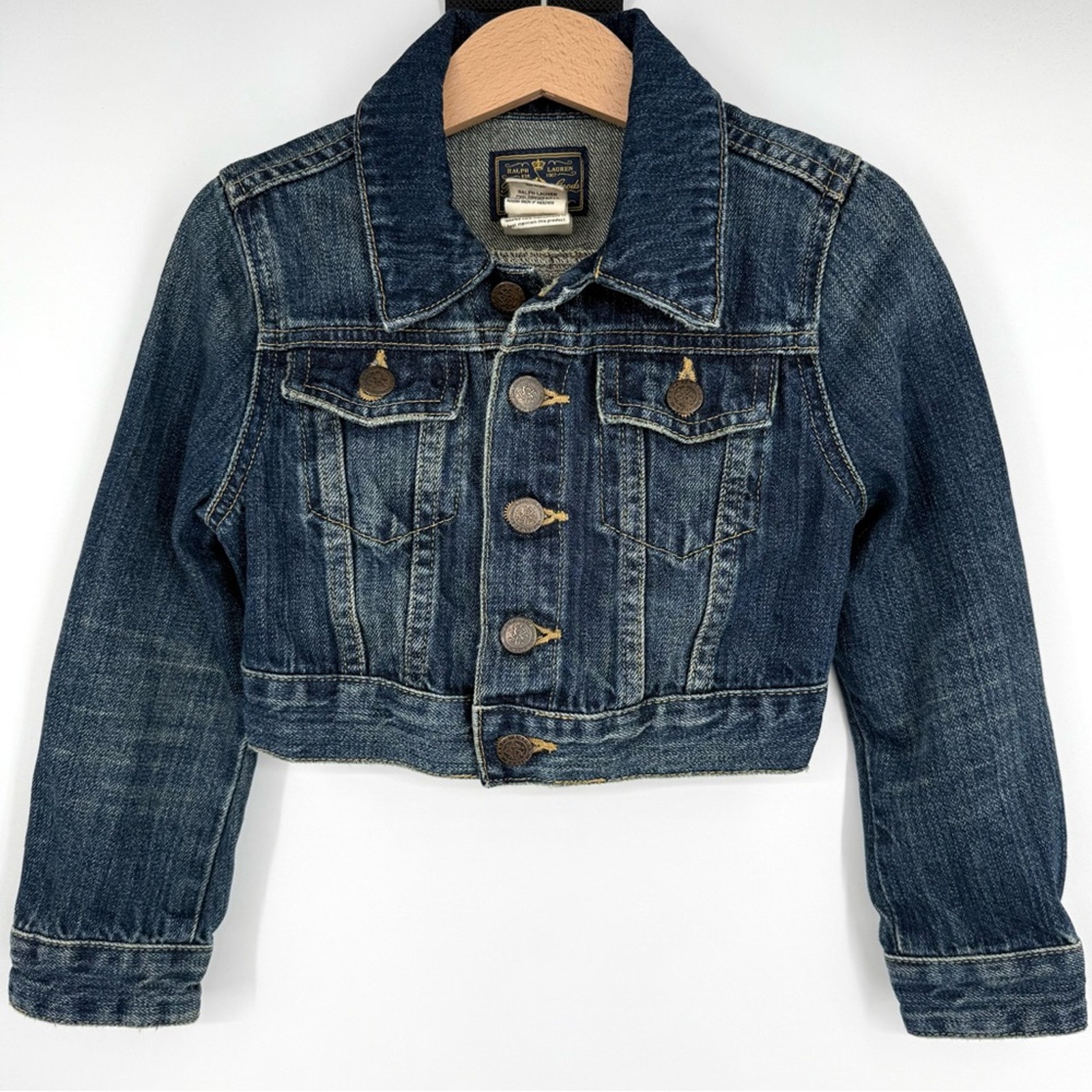 Ralph Lauren Polo Goods Denim Crop Jacket 4/4T