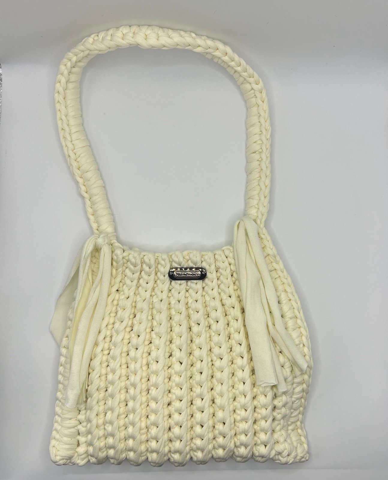 Beige crochet purse, Small handbag,