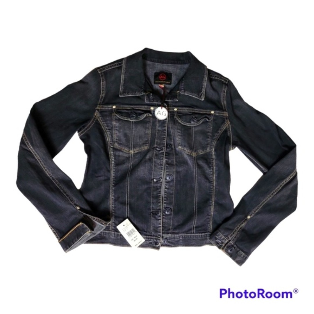 AG Adriano Goldschmied Essex Denim Jacket Black M IRREGULAR