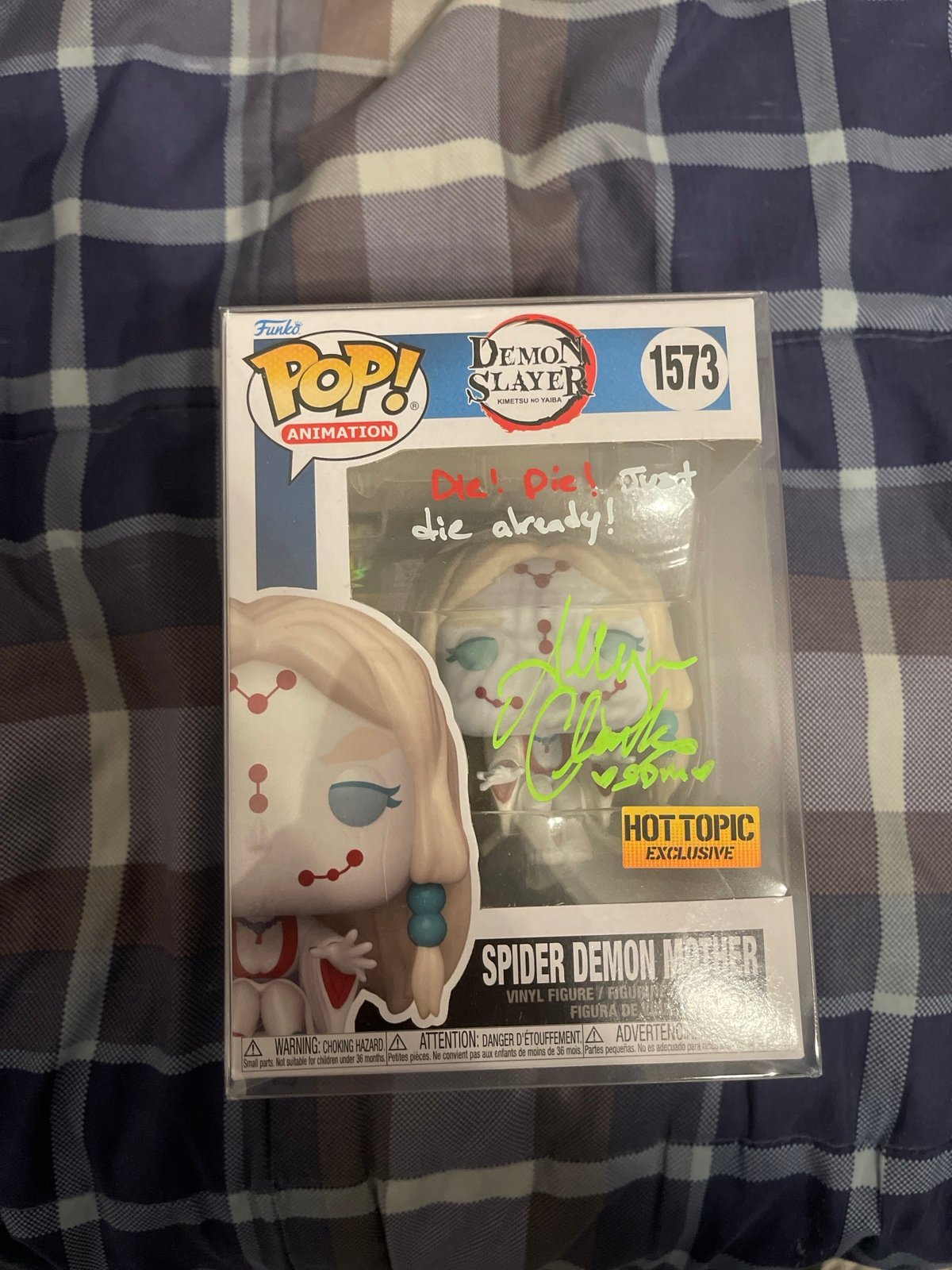 Funko pop demon slayer spider demon mother signed