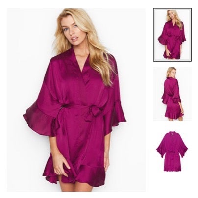 Victoria’s Secret Flounce Satin Kimono