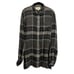 PUBLIC SCHOOL New York Black Plaid Wool Button Up Mini Dress Women's Size Medium