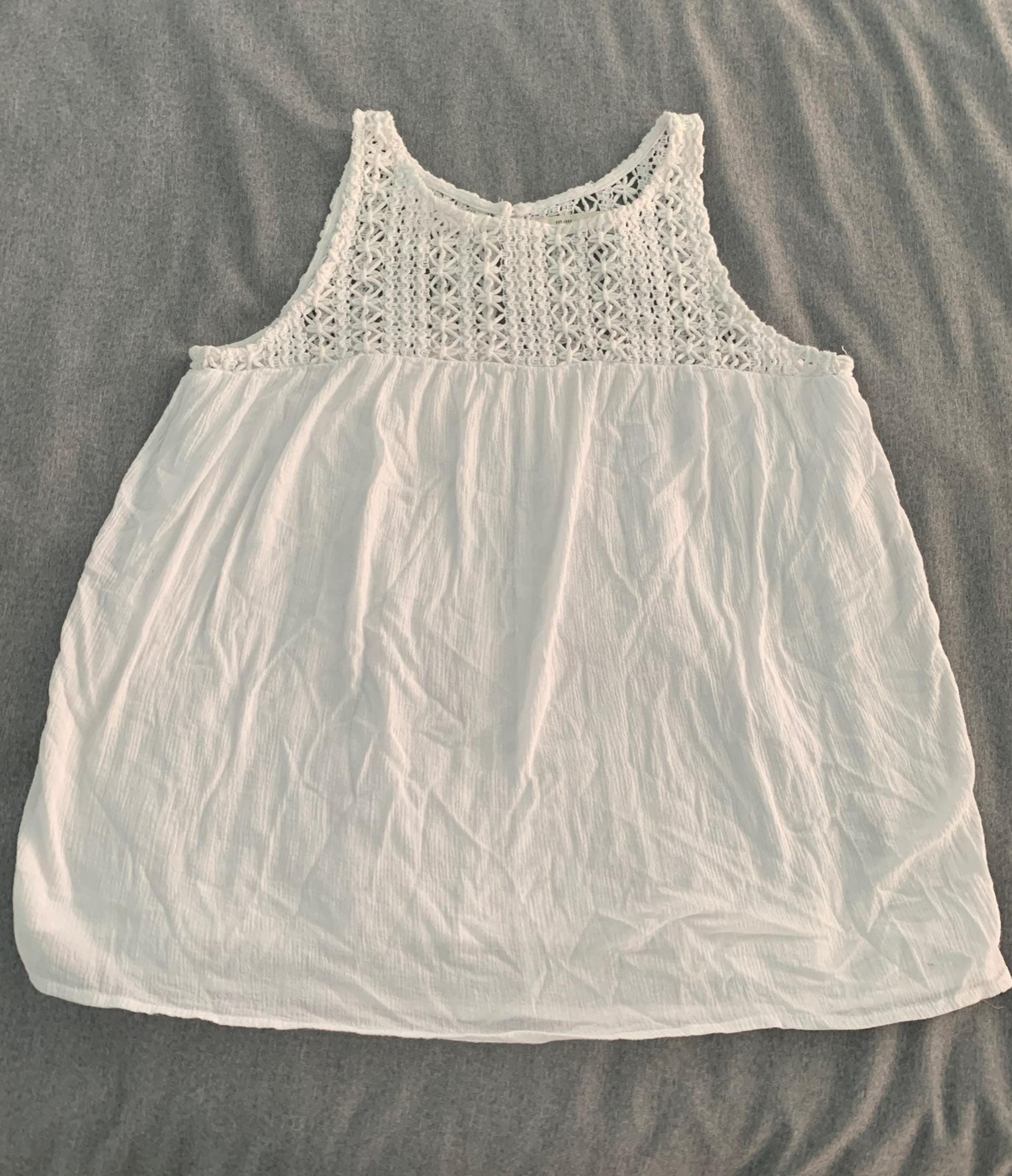 Abercrombie Women White Tank Top