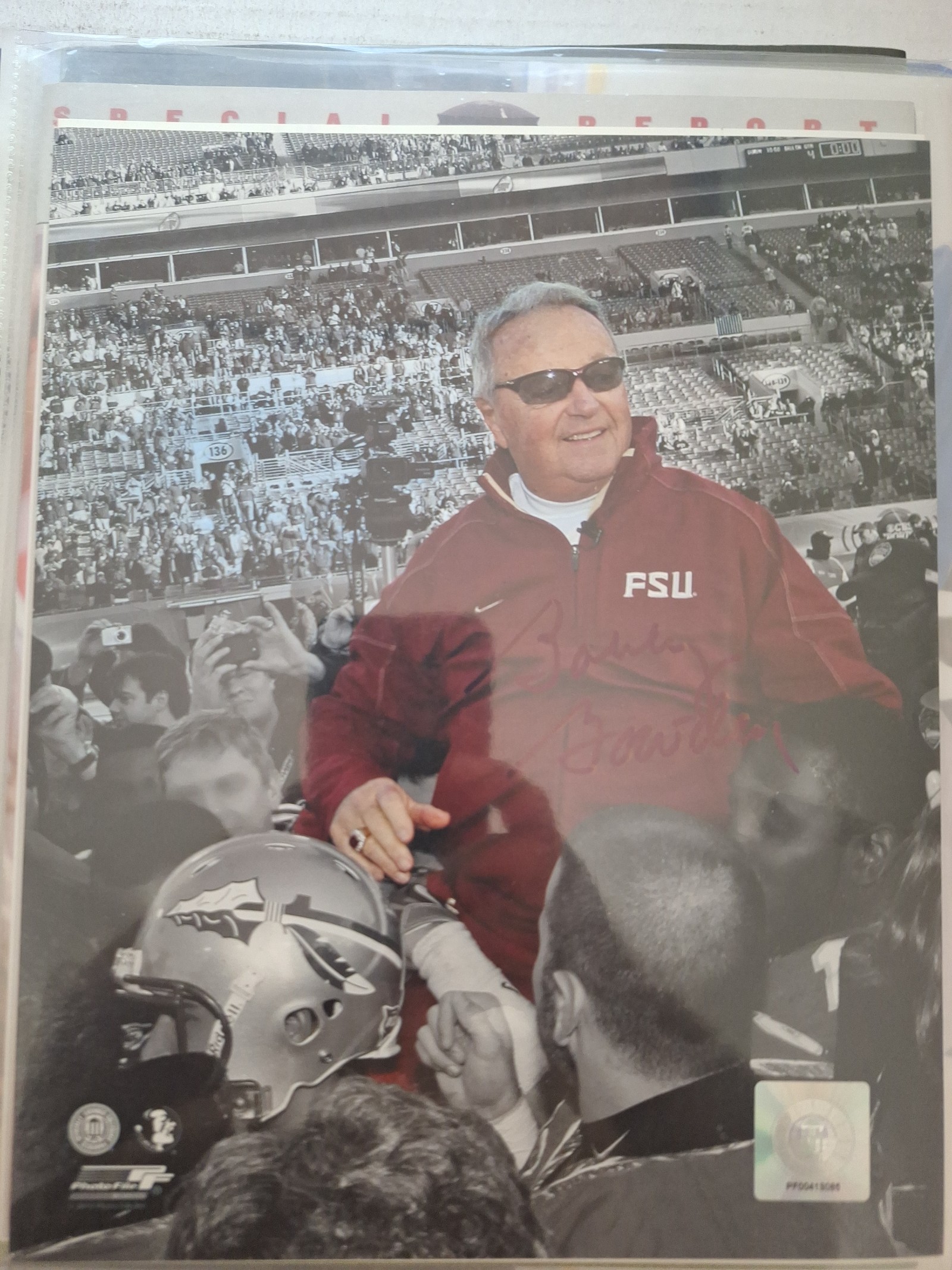 Bobby bowden autograph 8x10 picture
